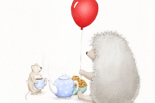 Hedgehog and mouse tea party - Featured image