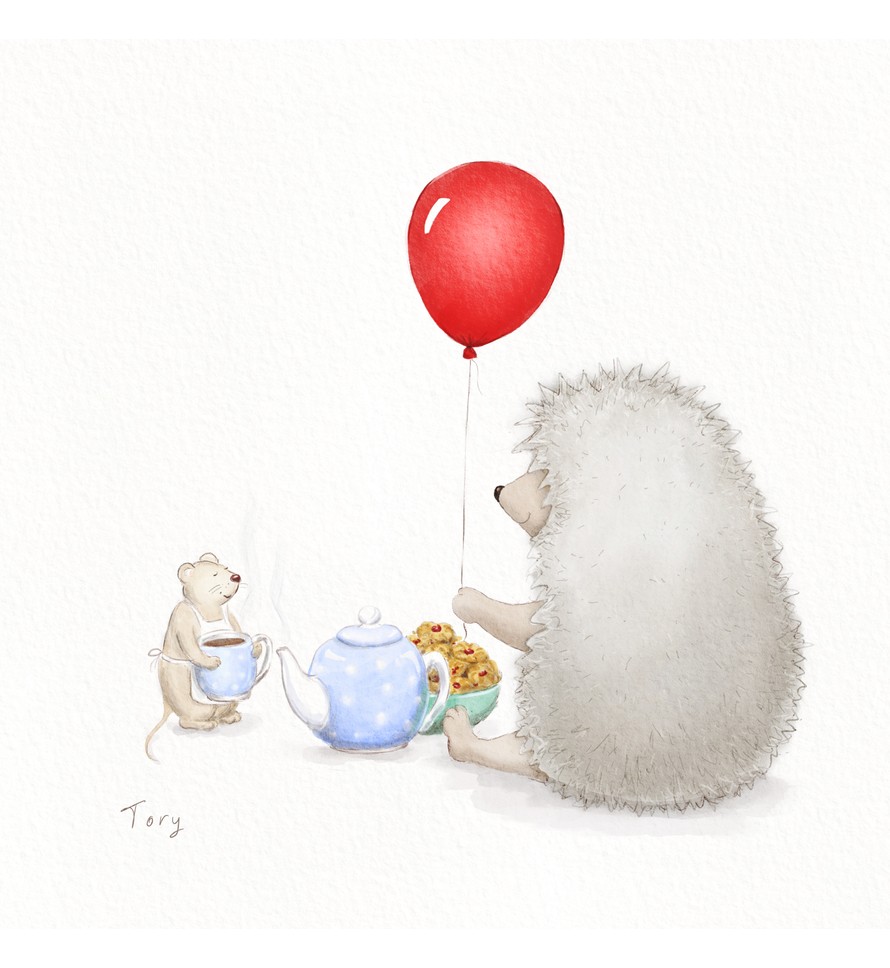 Hedgehog and mouse tea party