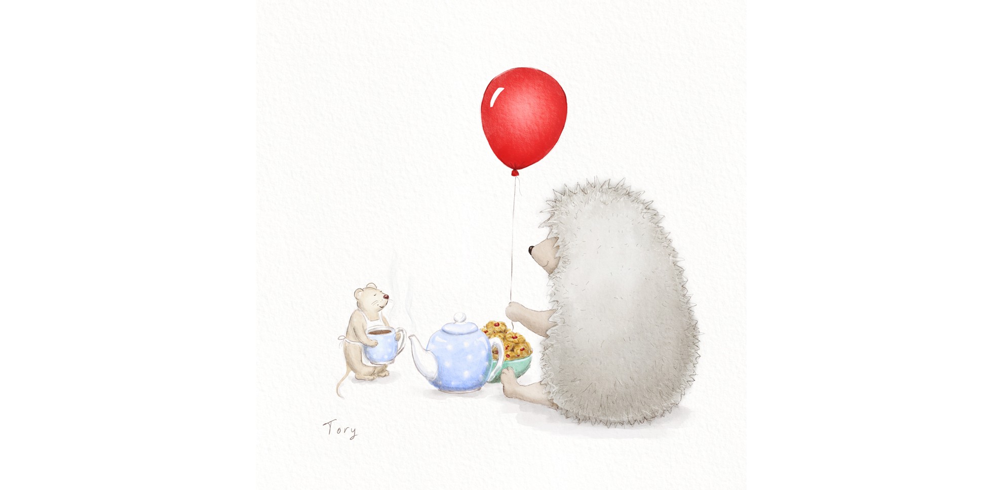 Hedgehog and mouse tea party