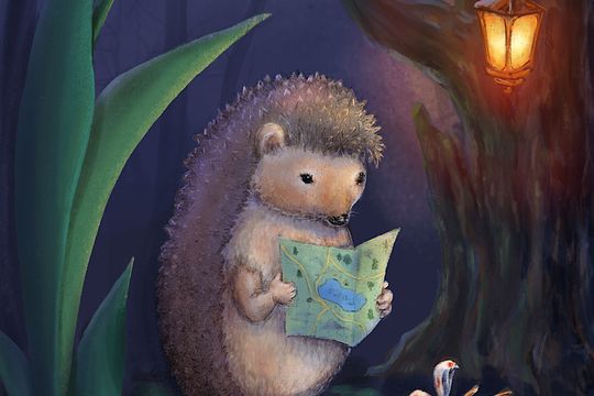 Hedgehog traveller with a road map - Featured image
